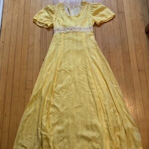 Vintage Handmade Cottagecore Yellow Dress